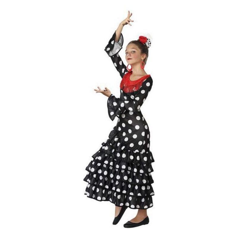 Costume Nero di Carnevale per Bambina - Ballerina Spagnola Sivigliana –  Goestro