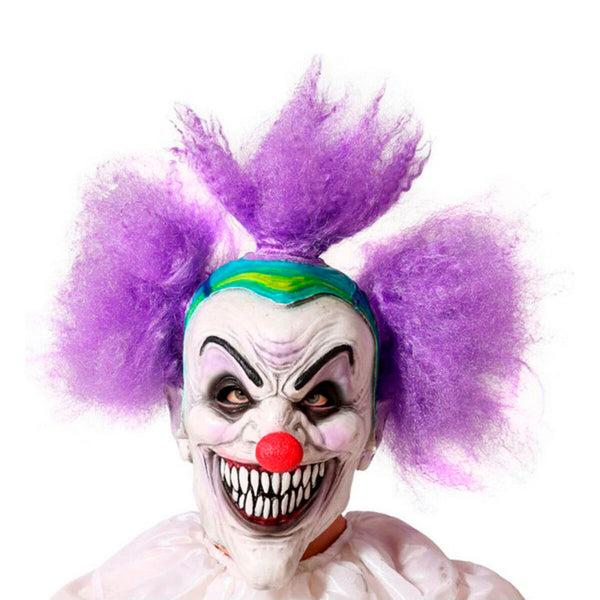 Maschera Spaventosa per Festa di Halloween Pagliaccio Malvagio Horror in Lattice