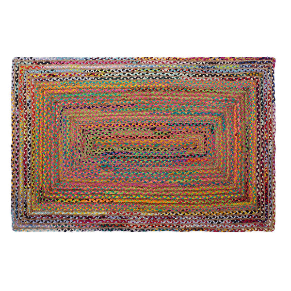 Tappeto DKD Home Decor Marrone Multicolore Iuta Cotone (160 x 230 x 1 cm)