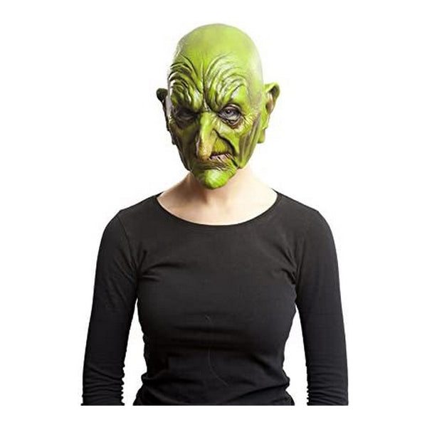 Maschera da Strega Verde in Lattice per travestimenti stile Horror di Halloween - Taglia Unica Adulti