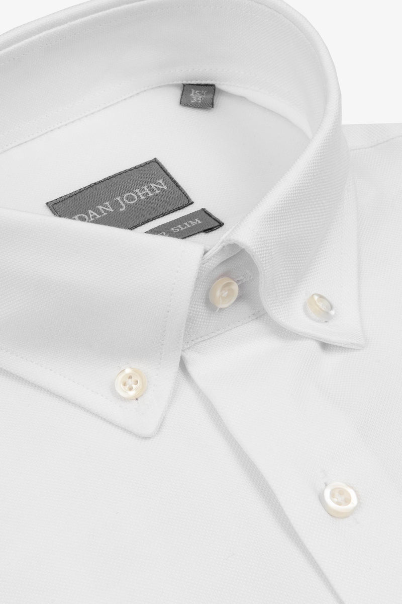 Camicia oxford button down bianca regular slim