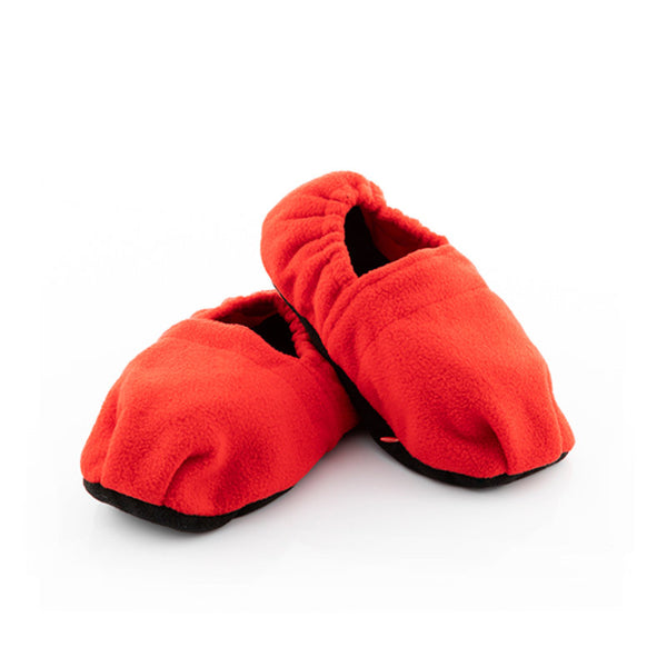 Pantofole Riscaldabili al Microonde InnovaGoods Rosse Calde Invernali con Perle di Argilla