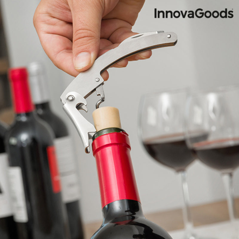 Set di Accessori Vino per Sommelier in Confezione Regalo a forma di Bottiglia - InnovaGoods