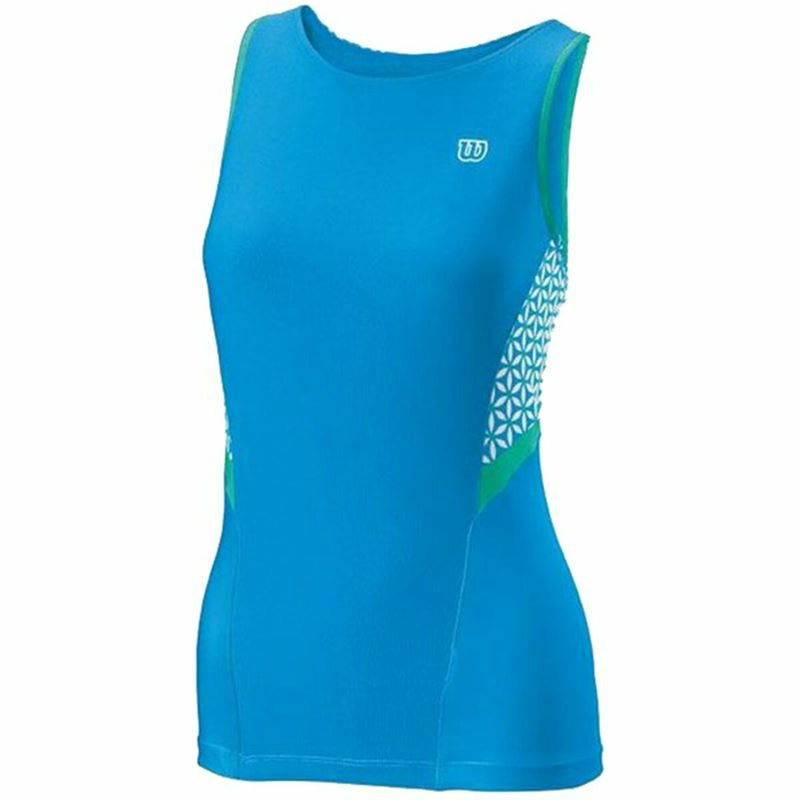 Canotta Donna Wilson Glamour Verde Reversibile Tennis Azzurro