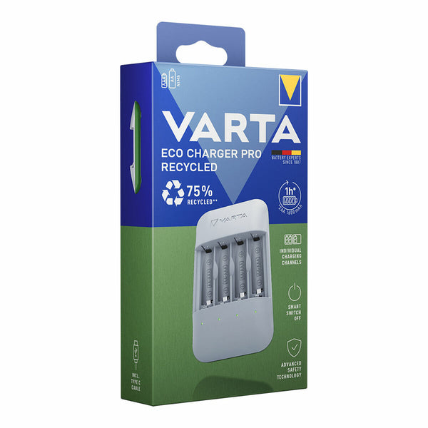 Caricabatterie Varta Eco Charger Pro Recycled 4 Batterie