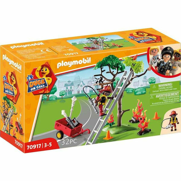 Playset Playmobil 70917 Pompiere Gatto 70917 (32 pcs)