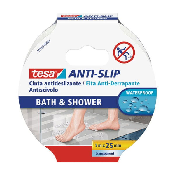 Nastro Adesivo TESA Anti-slip bath & shower 5 m Antiscivolo