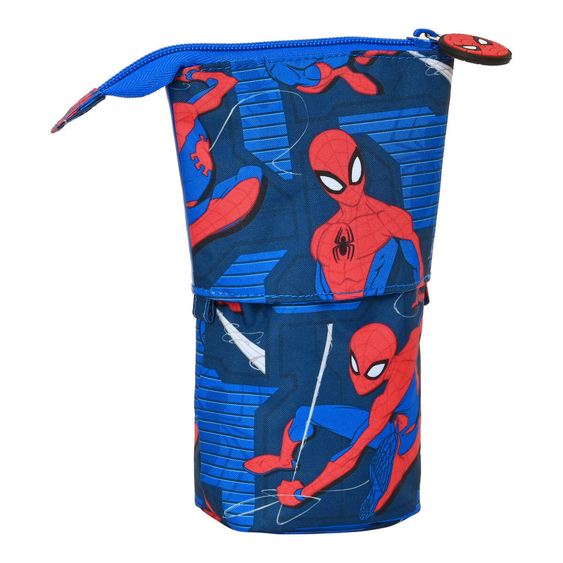 Astuccio Portapenne Spider-Man Great power Azzurro Rosso 8 x 19 x 6 cm