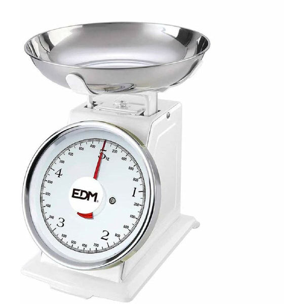 bilancia da cucina retro EDM Bianco 5 kg 20,5 x 4 cm