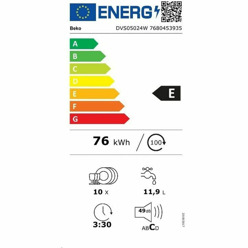 Lavastoviglie BEKO DVS05024W Bianco (45 cm)