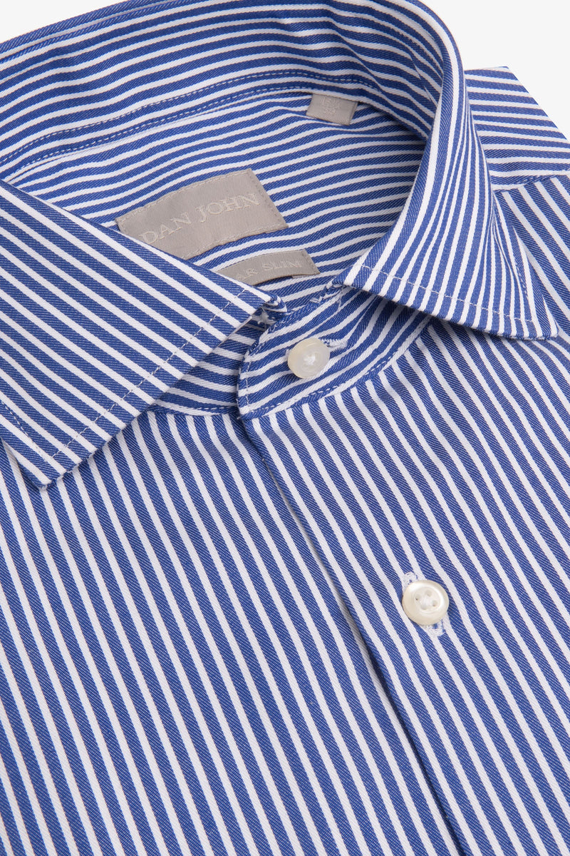 Camicia riga bastoncino blu