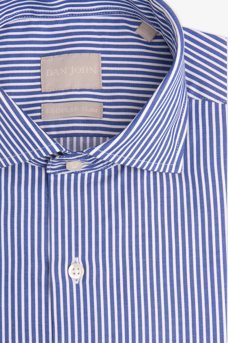 Camicia riga bastoncino blu