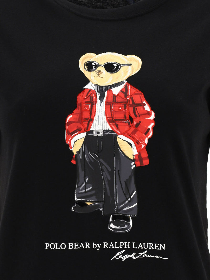 Ralph Lauren T-Shirt Donna Polo Bear black Slim-Fit