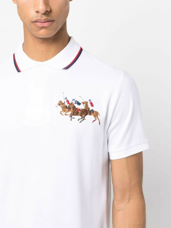 polo ralph lauren polo custom slim fit con triplo pony