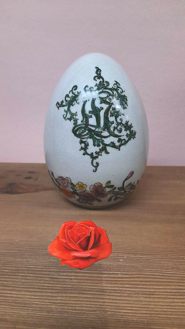 Soprammobile da Collezione Uovo di Pasqua Vintage in Porcellana Made in Italy