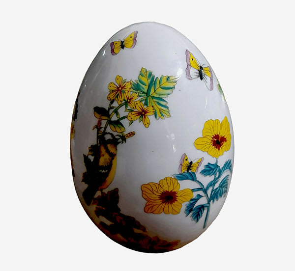 Nuovo uovo Soprammobile da Collezione Uova di Pasqua Vintage in Porcellana Made in Italy