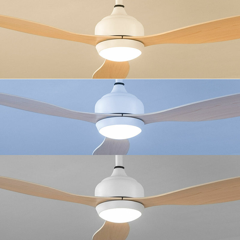 Ventilatore da Soffitto con Luce LED e 3 Pale ABS Wuled InnovaGoods Legno 36 W