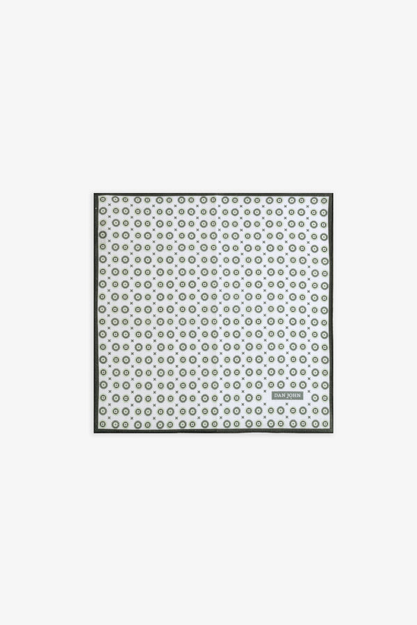 Pochette jacquard pattern geometrico all over grigio