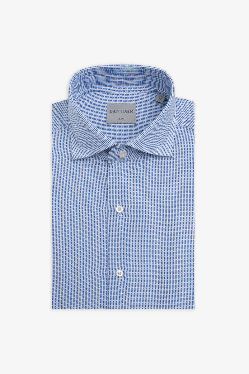 Camicia micro armaturata blu