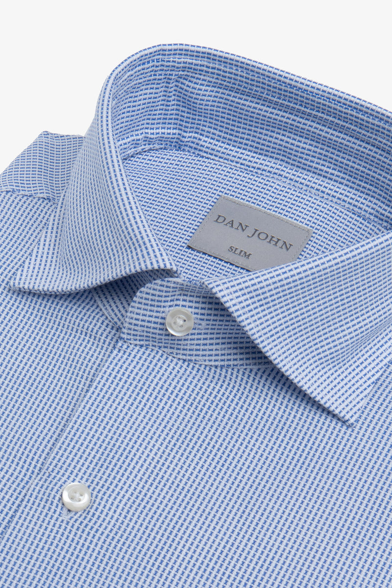 Camicia micro armaturata blu