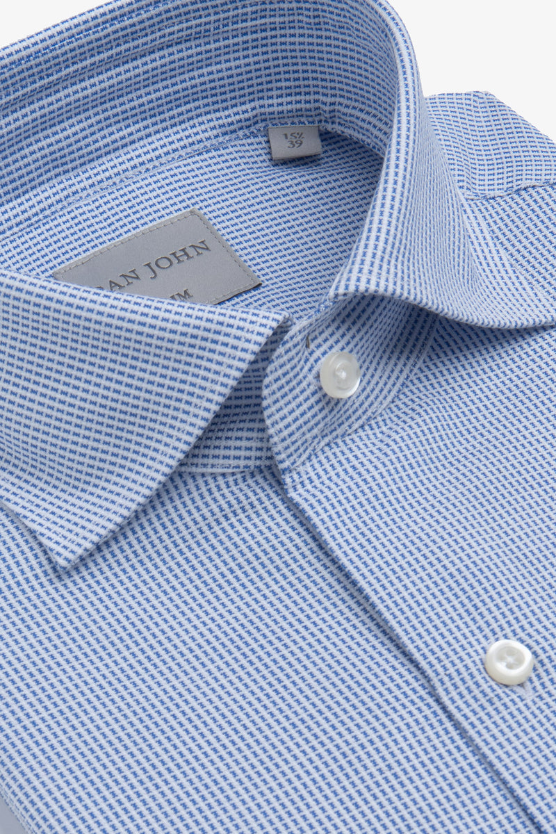 Camicia micro armaturata blu