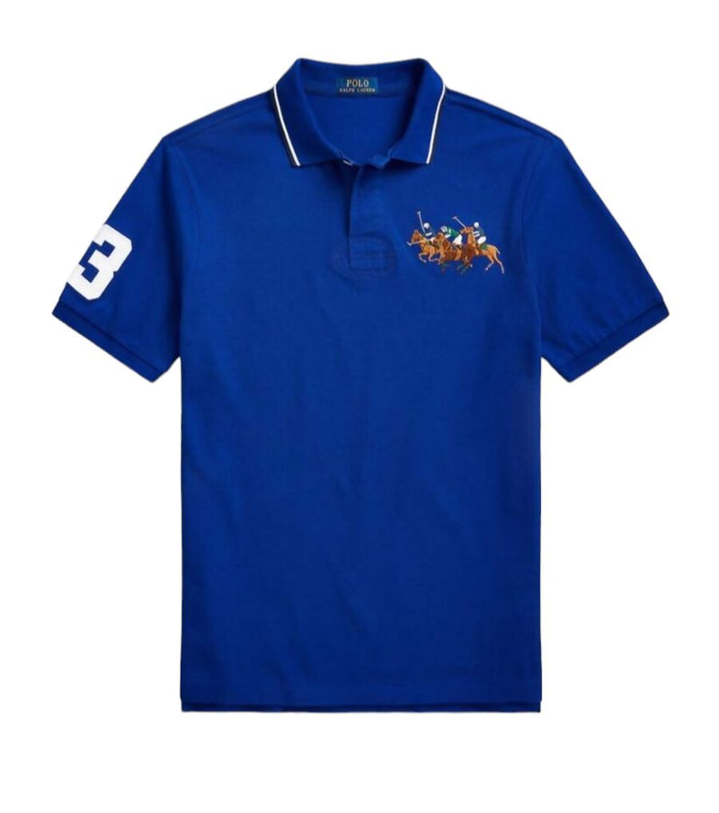 polo ralph lauren polo custom slim fit con triplo pony