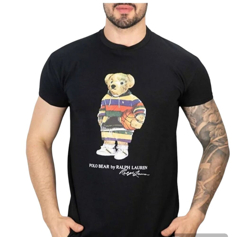 Polo Ralph Lauren T-shirt Uomo Basket Bear Maglia Girocollo Mezze Maniche Orso