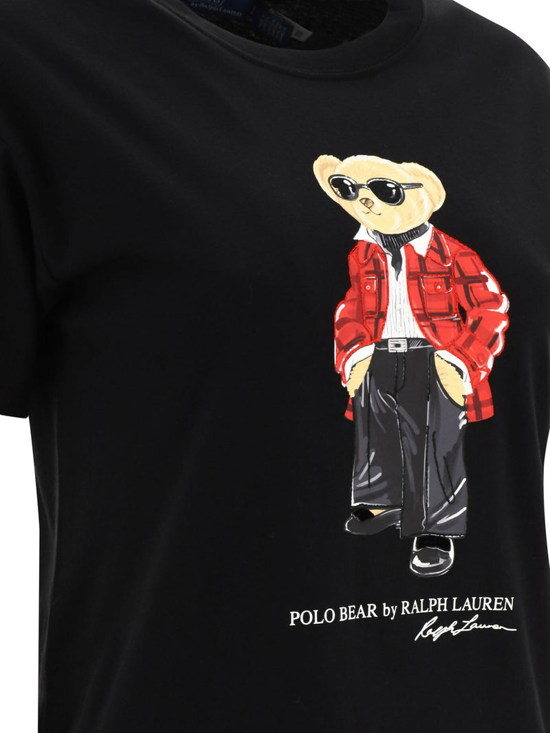Ralph Lauren T-Shirt Donna Polo Bear black Slim-Fit