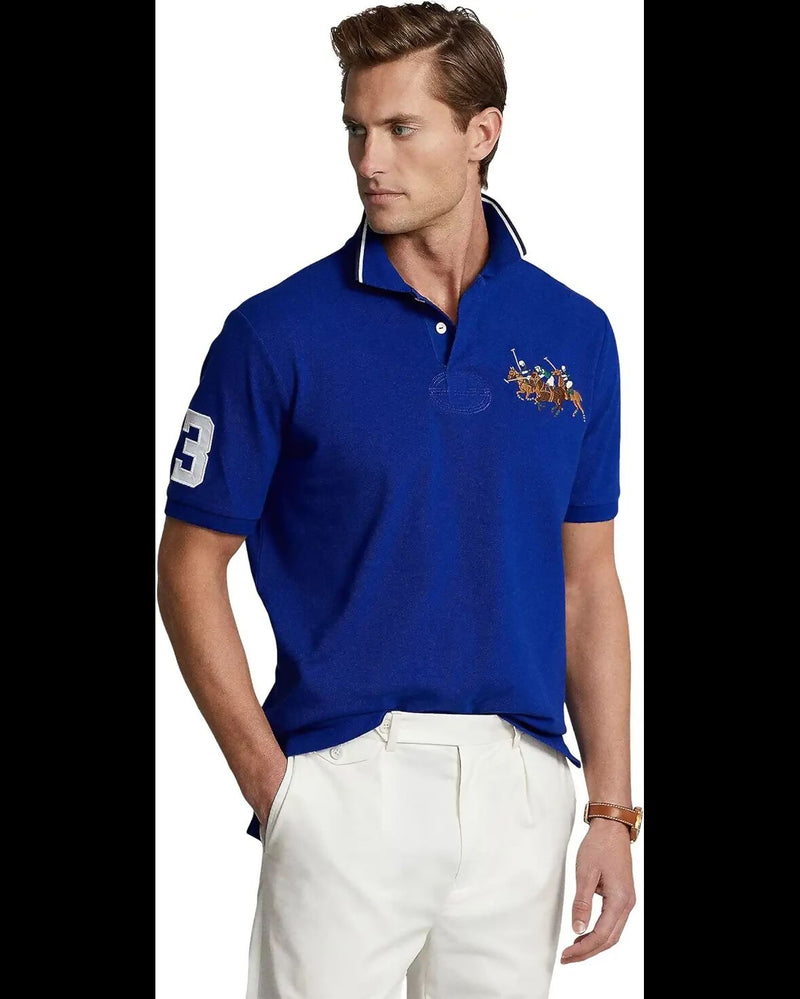 polo ralph lauren polo custom slim fit con triplo pony