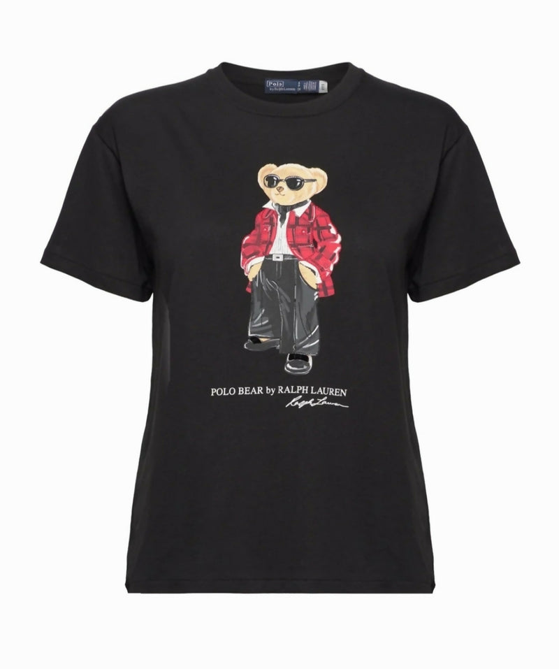 Ralph Lauren T-Shirt Donna Polo Bear black Slim-Fit