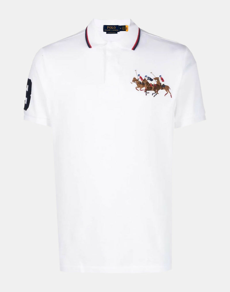 polo ralph lauren polo custom slim fit con triplo pony