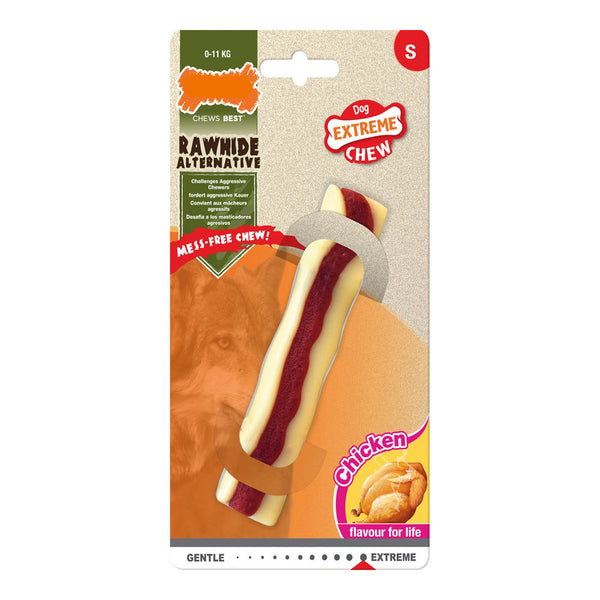 Gioco da Masticare per Cani di Taglia Piccola in Nylon a forma di Bacon Gusto Pollo