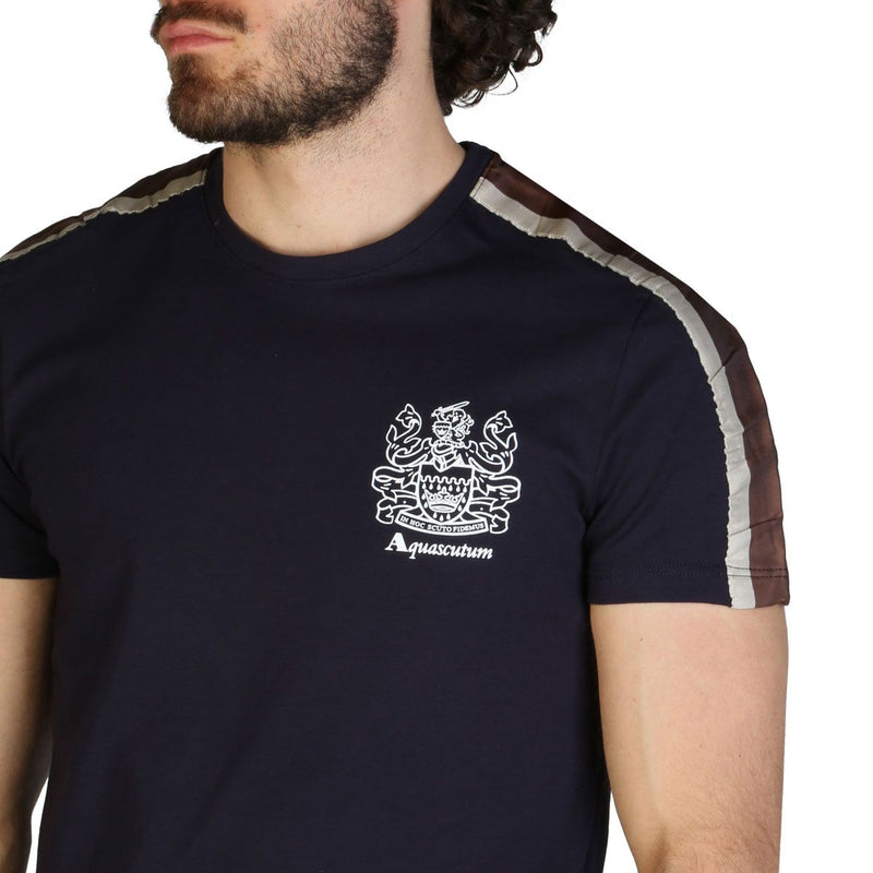 T-shirt da Uomo Aquascutum Maglietta a maniche corte Nera con logo