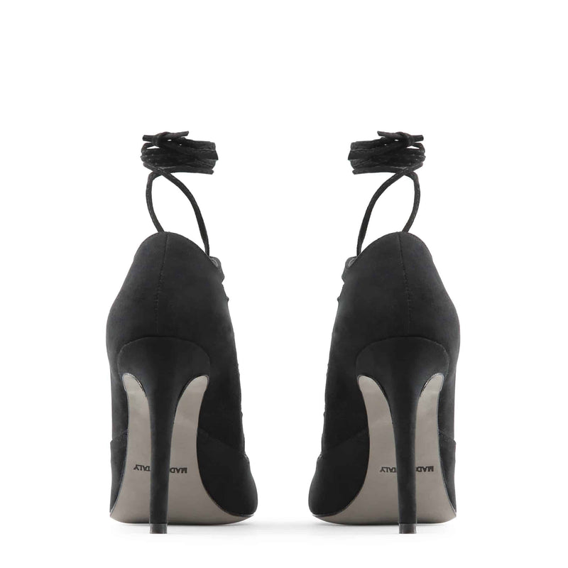 Scarpe da Donna Eleganti Aperte Decoltè Tacco 10 con Cinturini Made In Italy Nere