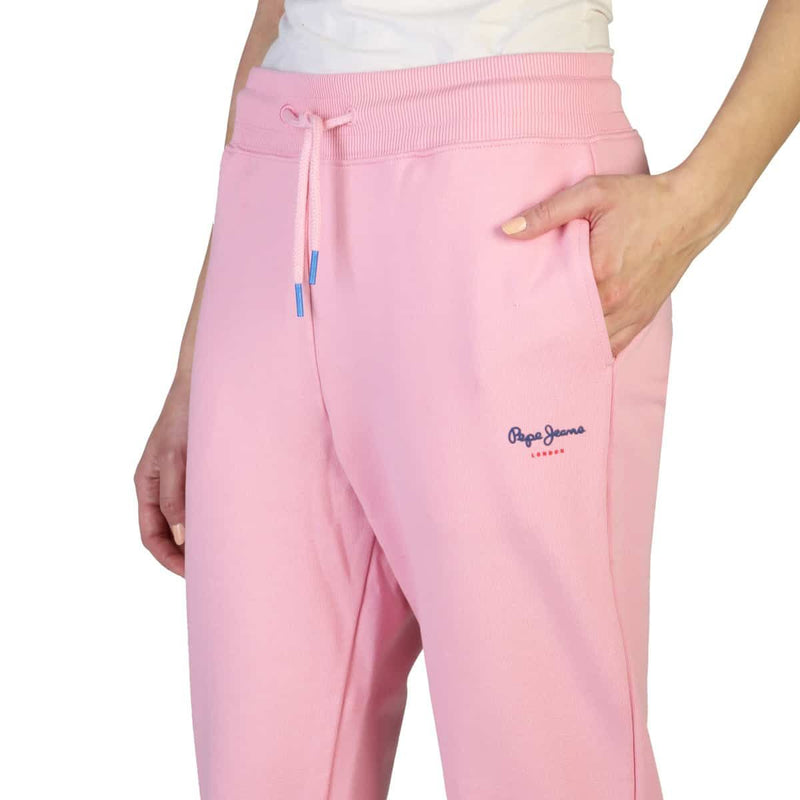 Pantaloni Sportivi di Tuta da Donna Pepe Jeans Rosa 100% Cotone