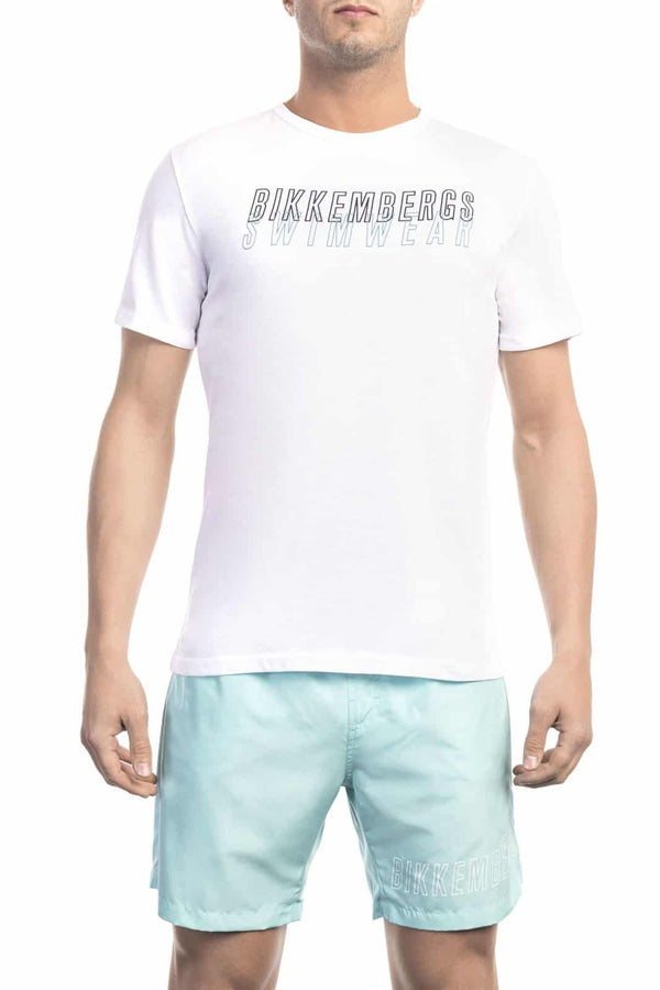 Maglietta a Maniche Corte Bikkembergs - T-shirt da Uomo Bianca