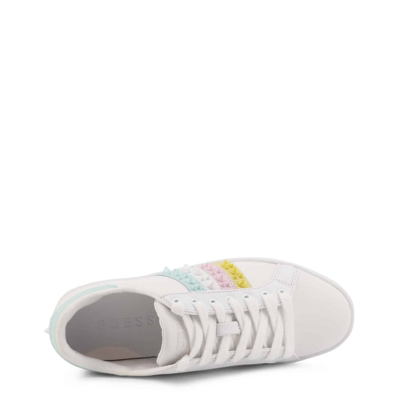 Scarpe Sneakers Donna Guess Bianche Con applicazioni colorate