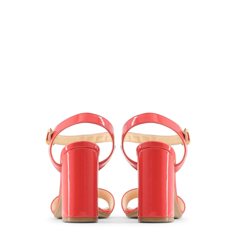 Sandali da Donna Made In Italy Scarpe estive con Tacco cm 10 rosse