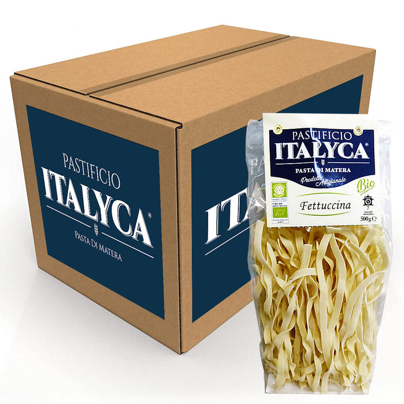 10 Pacchi di Fettuccine Artigianali di Matera - Pasta Biologica Certificata 100% Grano Italiano - 5 Kg