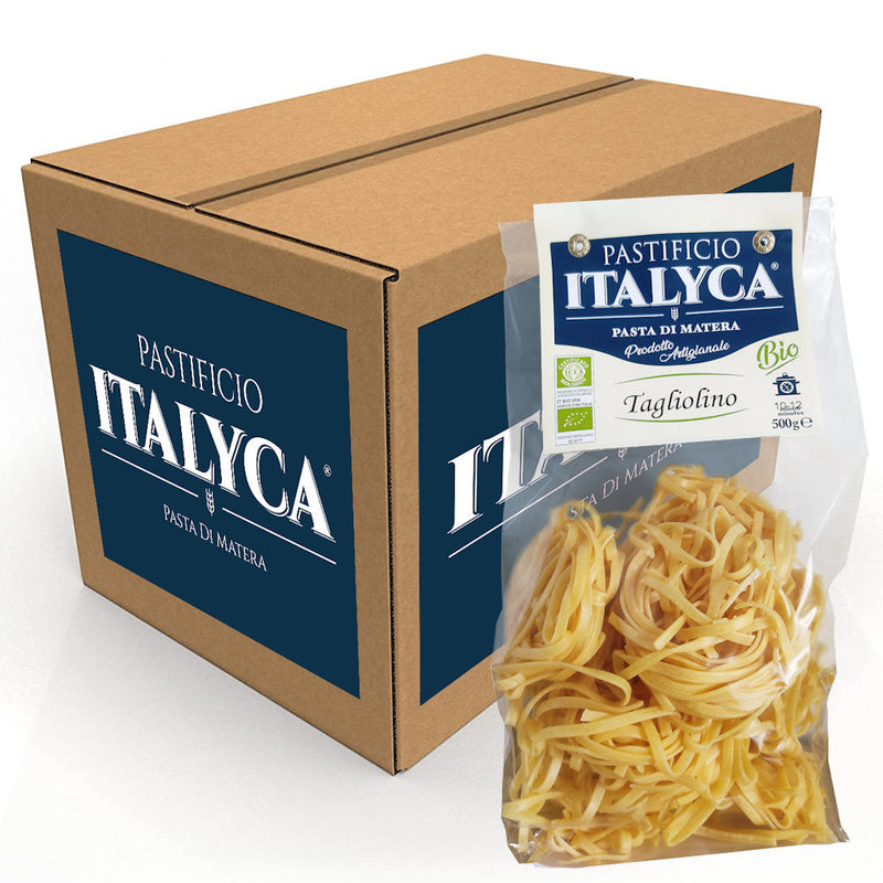 10 Pacchi di Tagliolini Artigianali di Matera - Pasta Biologica Lucana - 100% Grano Italiano - 5 Kg