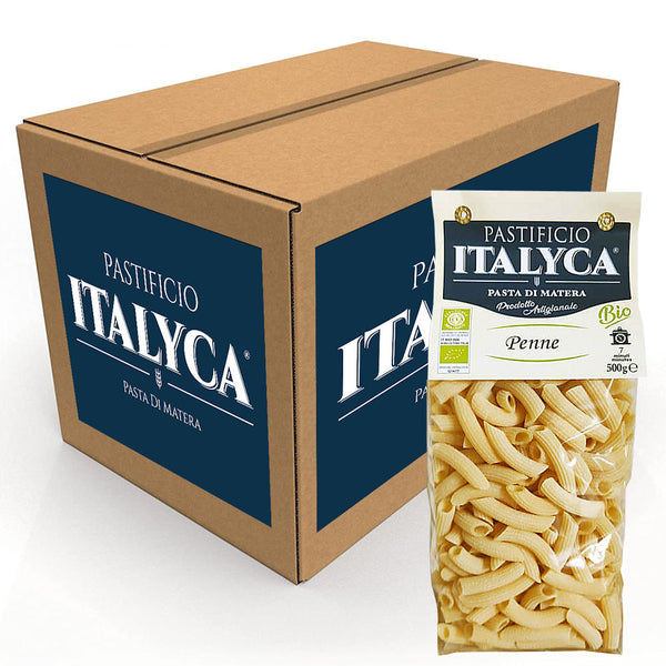 Confezione da 15 Pacchi di Penne Artigianali Lucane - Pasta di Matera Biologica di solo Grano Italiano - 7,5 Kg