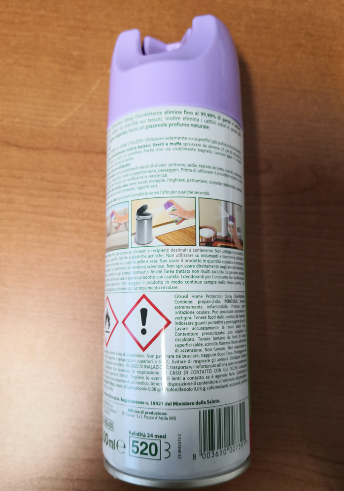 12 Pezzi Spray Disinfettante Citrosil Home Protection Da 300ml