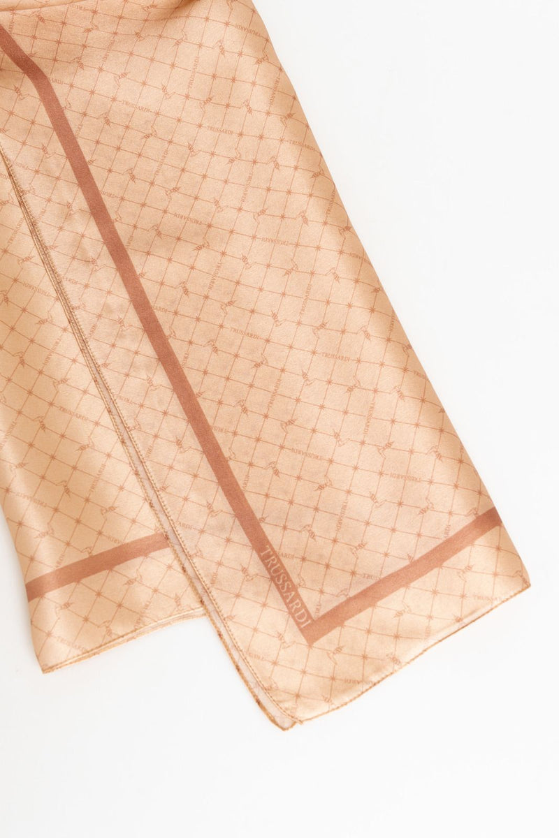 foulard da donna in seta - sciarpa Trussardi rosa salmone