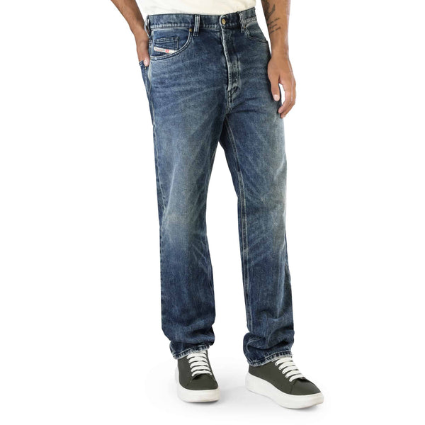 Jeans Diesel Uomo Modello D-Macs Blu Scuro a Gamba Dritta Stile Vintage