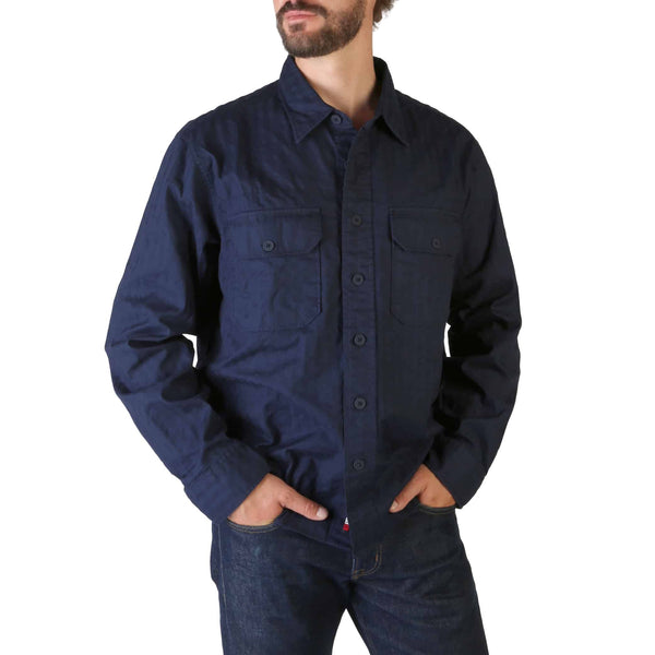 Camicia Casual da Uomo Tommy Hilfiger Blu Scuro in Cotone