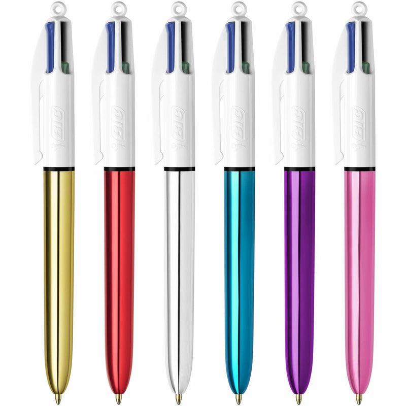 Confezione Penne colorate Bic Multicolor (12 pezzi) con Spessore di 1 mm