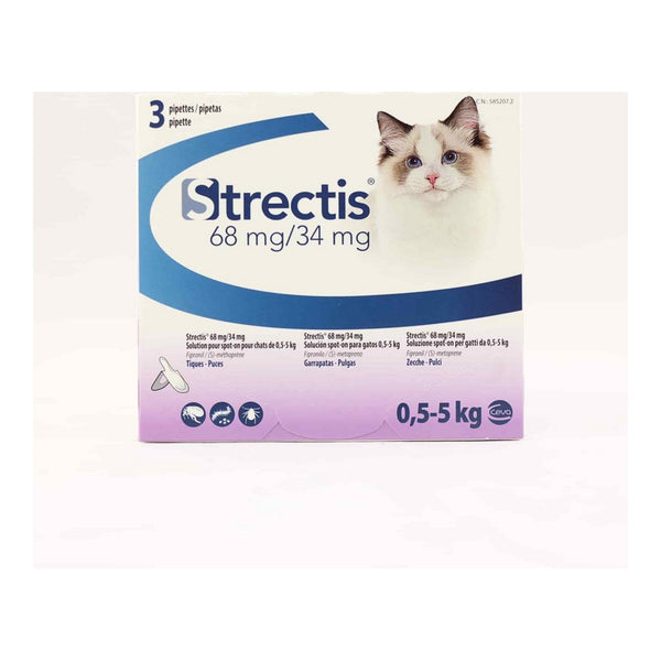 Antiparassitario per Gatti Ceva Strectis Confezione da 3 Pipette