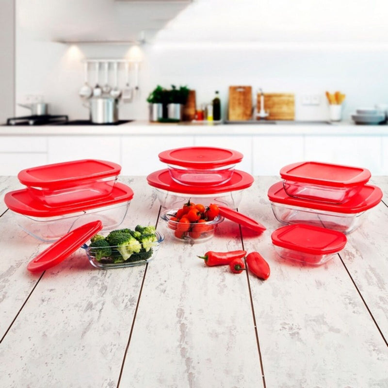 Porta pranzo Ô Cuisine Rosso Vetro Borosilicato