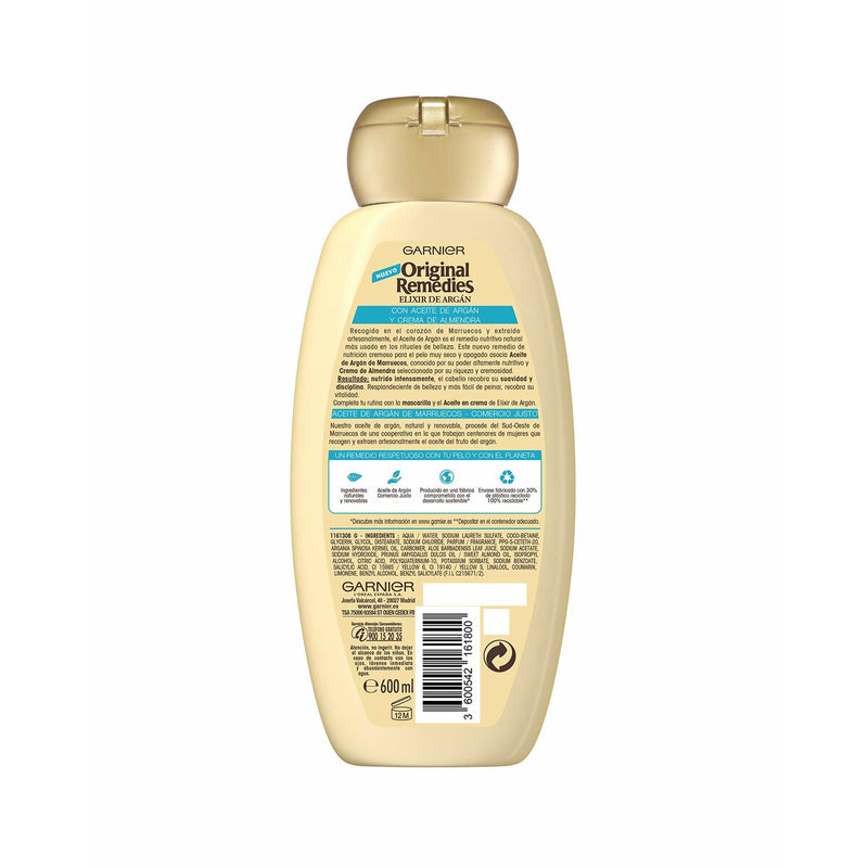 Shampoo Nutriente Garnier Original Remedies Elixir Argán (600 ml)