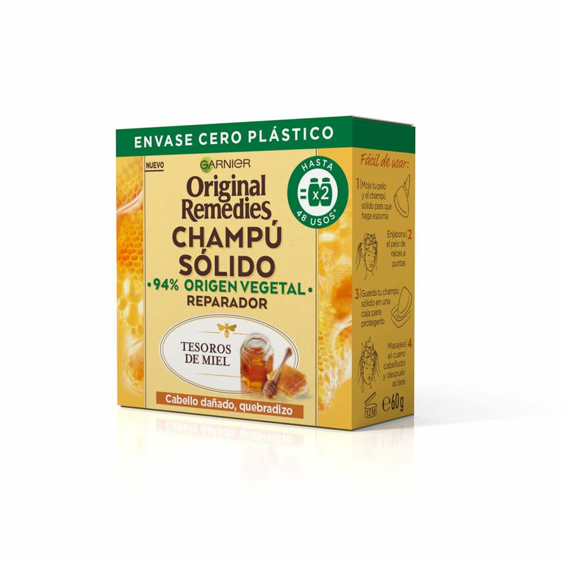 Shampoo Solido Garnier Original Remedies Tesoros de Miel (60 g)